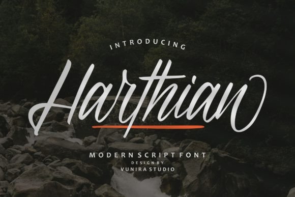 Harthian: A Modern Script Font for Web Design