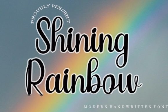 Shining Rainbow Font for Business
