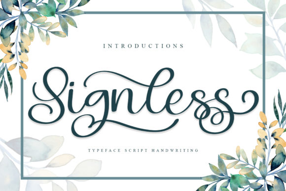 Signless Font for Elegant Branding