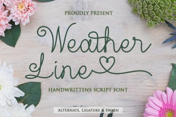 Weatherline: A Romantic Calligraphy Typeface