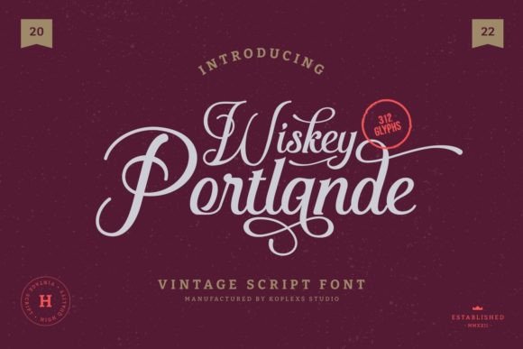 Wiskey Portlande: A Vintage Script Font for Business